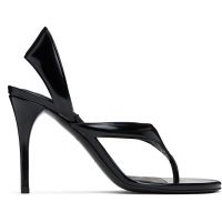 ALAIA Black Infradito Heeled Sandals 251483F125009