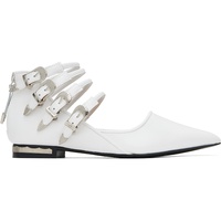 Toga Pulla White Polido Multi Strap Ballerina Flats 251492F118000