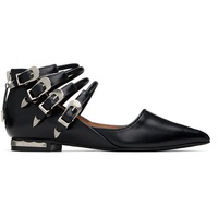Toga Pulla Black Polido Multi Strap Ballerina Flats 251492F118001