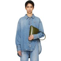 The Attico Blue Diana Denim Shirt 251528F109007