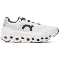 White & Gray Cloudmonster Sneakers 251585F128061