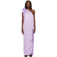Kika Vargas Purple Aretha Maxi Dress 251593F054001