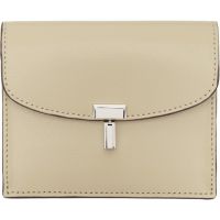 TOTEME Beige T-Lock Leather Card Holder 251771F037002