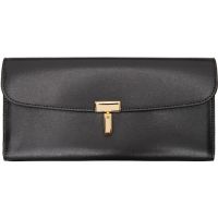 TOTEME Black T-Lock Leather Wallet 251771F040001