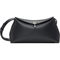 TOTEME Gray T-Lock Leather Clutch 251771F044006