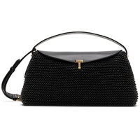 TOTEME Black T-Lock Woven-Leather Bag 251771F046008