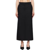 TOTEME Black Low-Waist Straight Maxi Skirt 251771F055000