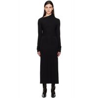 TOTEME Black Draped Jersey Maxi Dress 251771F055003