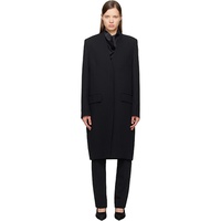 TOTEME Black Deep Pleat Coat 251771F059006