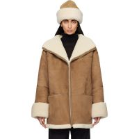 TOTEME Brown Signature Shearling Jacket 251771F062009
