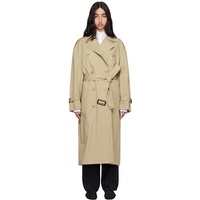 TOTEME Khaki Crisp Summer Trench Coat 251771F067002