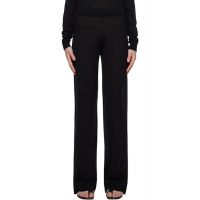 TOTEME Black Wide Knit Trousers 251771F087008