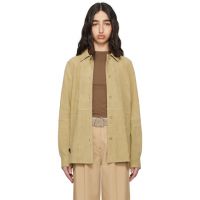 TOTEME Beige Soft Suede Overshirt 251771F109011