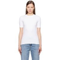 TOTEME White Classic Rib T-shirt 251771F110007