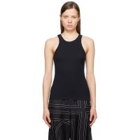 TOTEME Black Curved Rib Tank Top 251771F111000