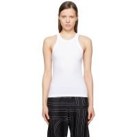 TOTEME White Curved Rib Tank Top 251771F111002