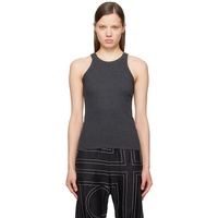 TOTEME Gray Curved Rib Tank Top 251771F111006