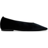 TOTEME Black Minimalist Velvet Ballerina Flats 251771F118000