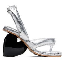 YUME Silver Love Heeled Sandals 251844F125012