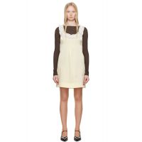 SHUSHU/TONG Yellow Patchwork Sling Minidress 251901F052047