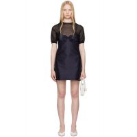 SHUSHU/TONG Navy Cutout Bow Sling Minidress 251901F052064