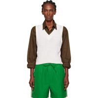 Cordera White Checkered Cotton & Cashmere Vest 251909F100003