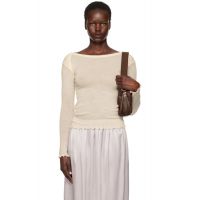 Baserange Beige Disc Long Sleeve T-shirt 251922F110034