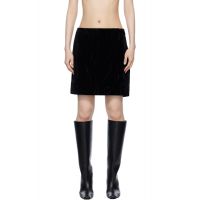 Holzweiler Black Cygnet Velvet Miniskirt 251946F090001