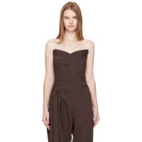 Ottolinger Brown Suiting Bustier Top 252016F075000
