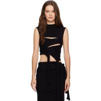 Ottolinger Black Cut Out Knit Top 252016F111001