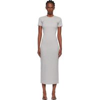 Marine Serre Gray Moon Logo Ribbed Jersey Tube Maxi Dress 252020F055001