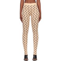 Marine Serre Tan Recycled Moon Jersey Stirrup Leggings 252020F085001