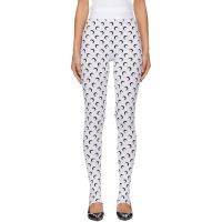 Marine Serre White Recycled Moon Jersey Stirrup Leggings 252020F085002