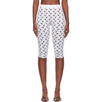 Marine Serre White Recycled Moon Jersey Capri Leggings 252020F085016