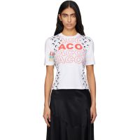 Marine Serre White Regenerated Graphic Jersey Baby Fit T-shirt 252020F110009