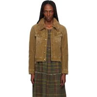 R13 Khaki Skinny Trucker Jacket 252021F062000