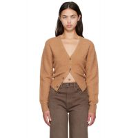 R13 Tan Split Hem Cardigan 252021F095002