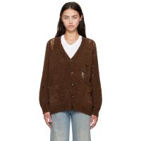 R13 Brown Chenille Boyfriend Cardigan 252021F095007