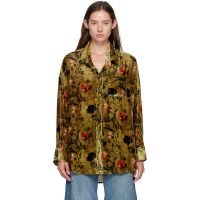 R13 Yellow Drop Neck Shirt 252021F109013