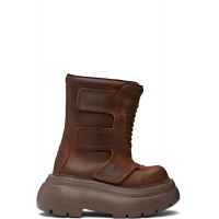 R13 Brown Chunky Racing Boots 252021F113002