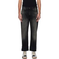 R13 Black Cuffed Boyfriend Jeans 252021M186018