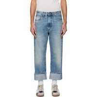 R13 Blue Cuffed X-Boyfriend Jeans 252021M186019