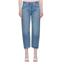 Citizens of Humanity Blue Dahlia Bow Leg Baby Roll Jeans 252030F069000