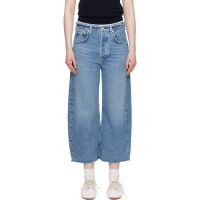 Citizens of Humanity Blue Ayla Raw Hem Crop Jeans 252030F069005