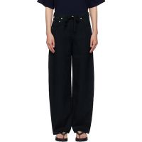 Citizens of Humanity Black Brynn Linen Trousers 252030F087002