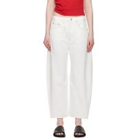 Rag & bone White Charlie Ankle-Length Barrel Jeans 252055F069018