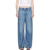 Rag & bone Blue Featherweight Logan Wide-Leg Jeans 252055F069021