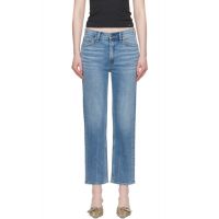 Rag & bone Blue Straight Harlow Mid Rise Ankle Jeans 252055F069024