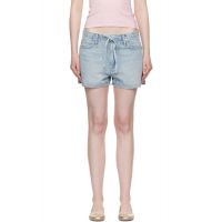 Rag & bone Blue Ultra Featherweight Nolan Drawstring Denim Shorts 252055F088013