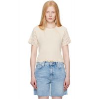 Rag & bone Beige Khloe Short Sleeve T-shirt 252055F110012